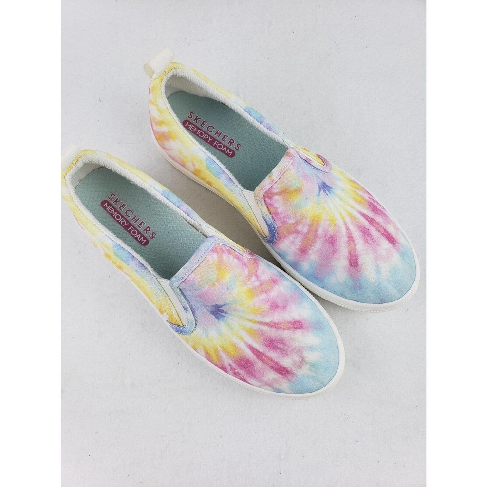 Skechers Poppy Hippy Hype Women Slip On Tie Dye White Mult Sneakers Sz US 6